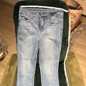 Seven7 Light Blue Skinny Jeans with Subtle Distress